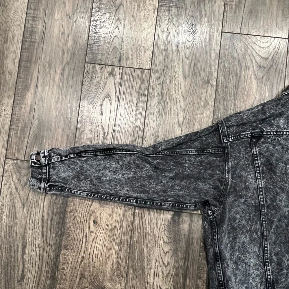 VTG 80s Levis Denim Trucker Jacket XL Black Acid Wash USA 70507 0253 Galactic - Picture 11 of 12